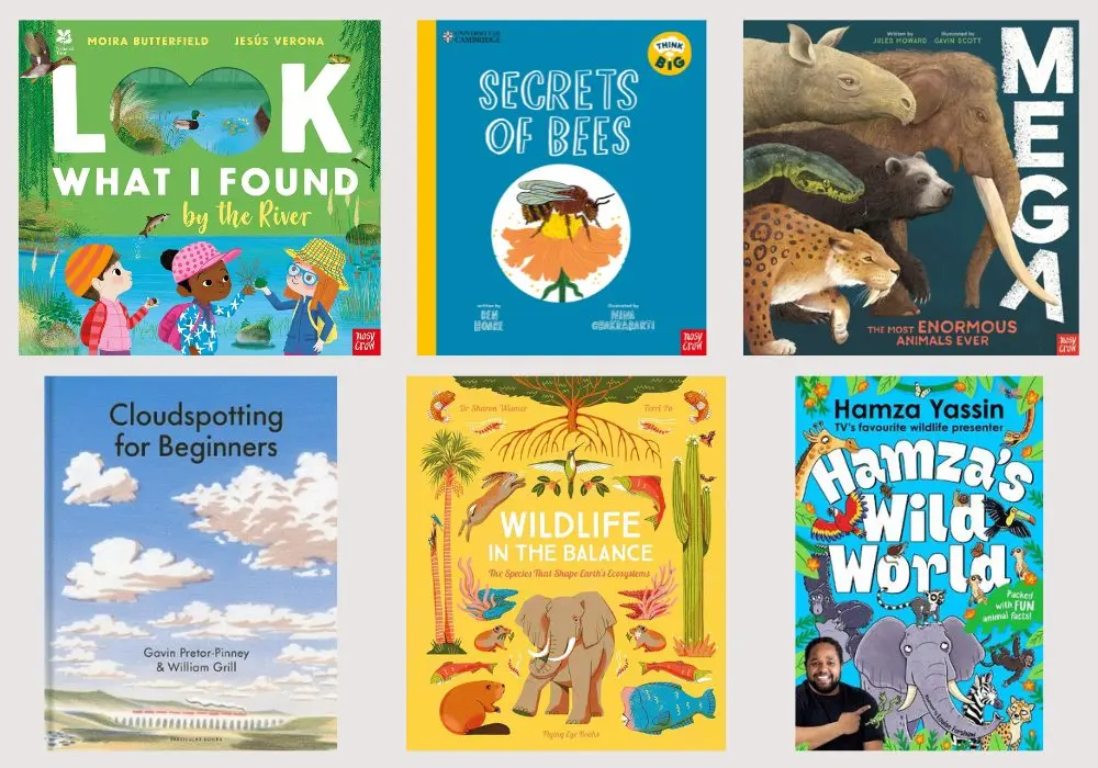 Cover shots of the six titles shortlisted for the non-fiction category of the Children's Wainwright Prize 2025