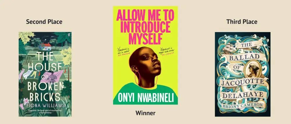 Cover shots of the winners of The Diverse Book Awards 2025 - Adult Fiction category
