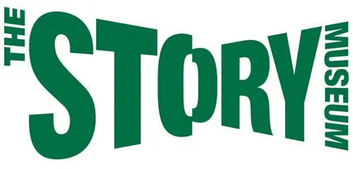 Logo for The Story Museum - green type on white background.