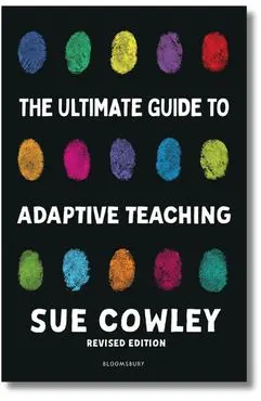 Cover shot of The Ultimate Guide to Adaptive Teaching showing rows of individual coloured fingerprints on a black background.