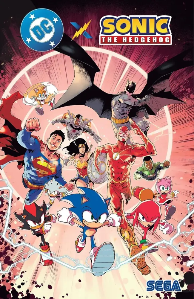 Cover shot of DC X Sonic the Hedgehog, Overall Winner and winner of the Blue Category for this year's Excelsior Award