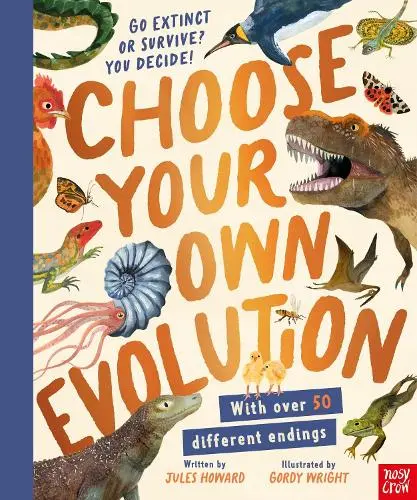 Cover shot of 'Choose Your Own Evolution' Overall Winner of the Information Book Children's Choice Award