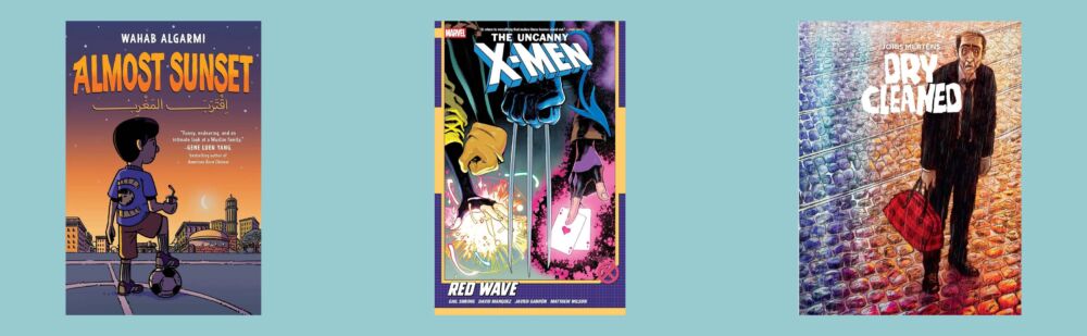 Cover shots of the White, Red and Blue Category Winners for the 2026 Excelsior Award