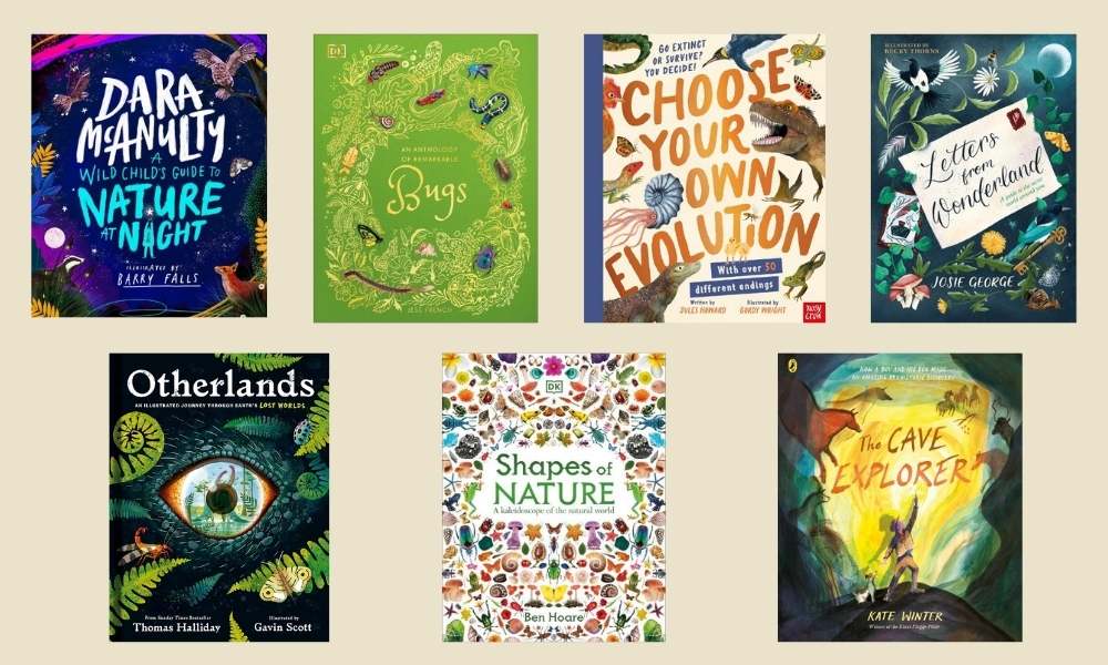 Cover shots of the seven titles shortlisted for the 2026 Children's Wainwright Prize for Non-fiction